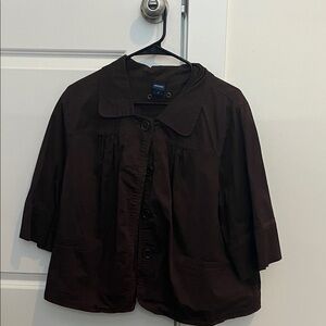 Basic Editions Chocolate Button Down Shirt
